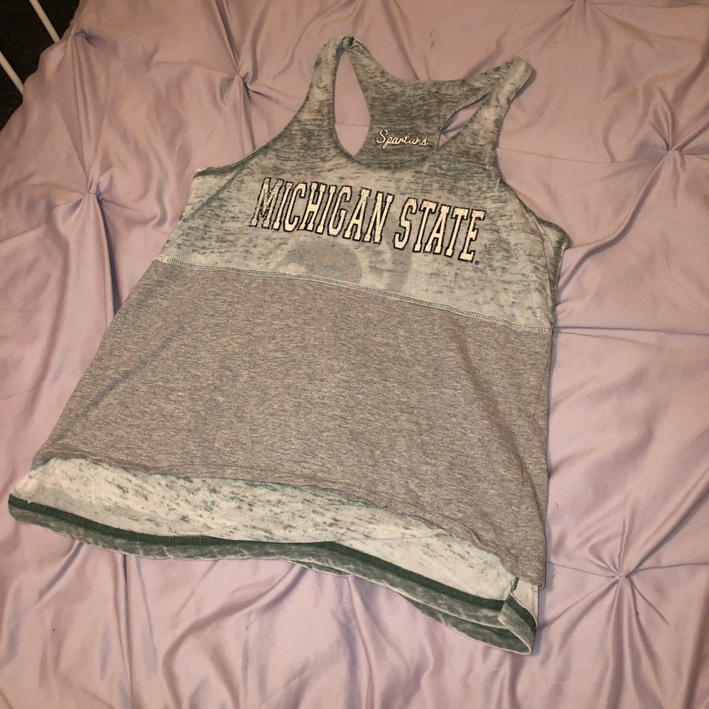 Reversible MSU cotton Razorback tank